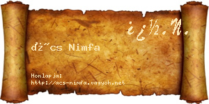 Ács Nimfa névjegykártya